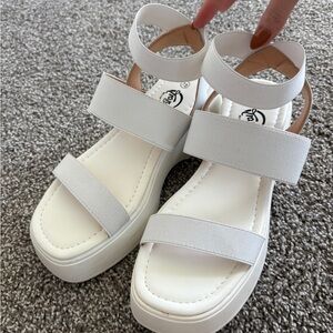 Women's White Platform Sandals